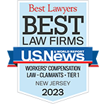 Best Lawyers Best Law Firms, US News & World Report Workers Compensation Law - Claimants Tier 1 New Jersey 2023